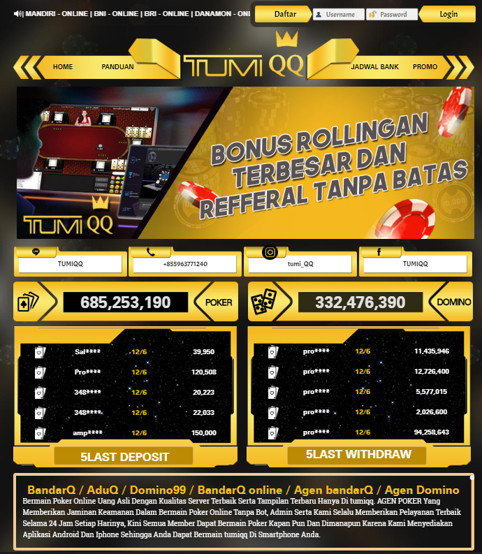 Jackpot bermain BANDAR Q DI TUMIQQ Selamat kepada member dengan ID pro**”kami yang telah JACKPOT BERMAIN BANDARQ