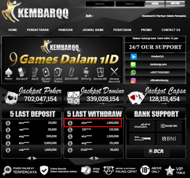 JACKPOT DOMINO99 DI KEMBARQQ